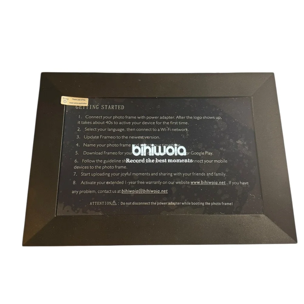 Bihuiwoia 8 inch Smart‎ Digital Photo Frame HD Display WiFi App Sharing A72Q